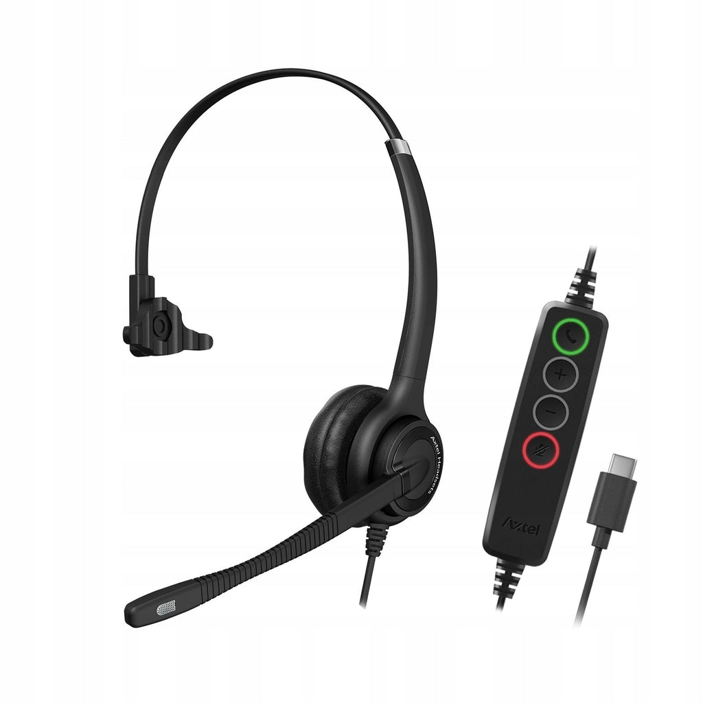 Axtel AXH-EHDUCM Mono USB-A Náhlavní Souprava HD NC Mikrofon Teams