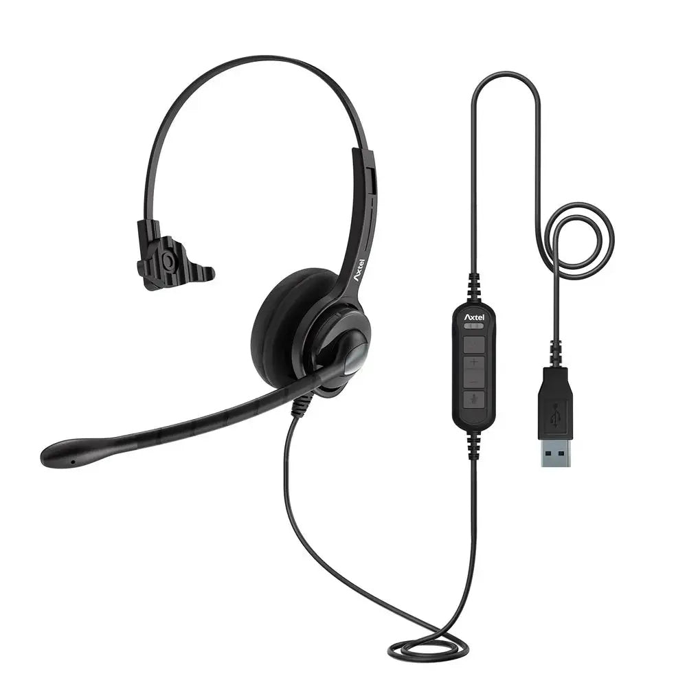 Axtel AXH-MS2M MS2 Mono USB-A Náhlavní Souprava NC Wideband Mikrofon