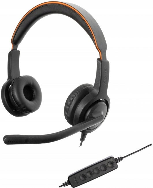 Axtel AXH-V40UCD Voice UC40 Duo USB-A Náhlavní Souprava NC Mikrofon