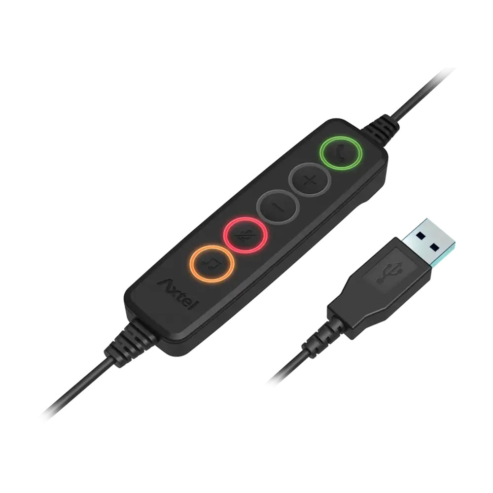 Axtel AXH-V40UCD Voice UC40 Duo USB-A Náhlavní Souprava NC Mikrofon