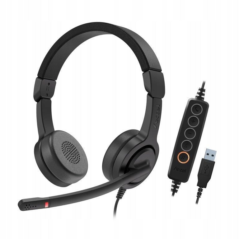 Axtel AXH-V40UCD Voice UC40 Duo USB-A Náhlavní Souprava NC Mikrofon