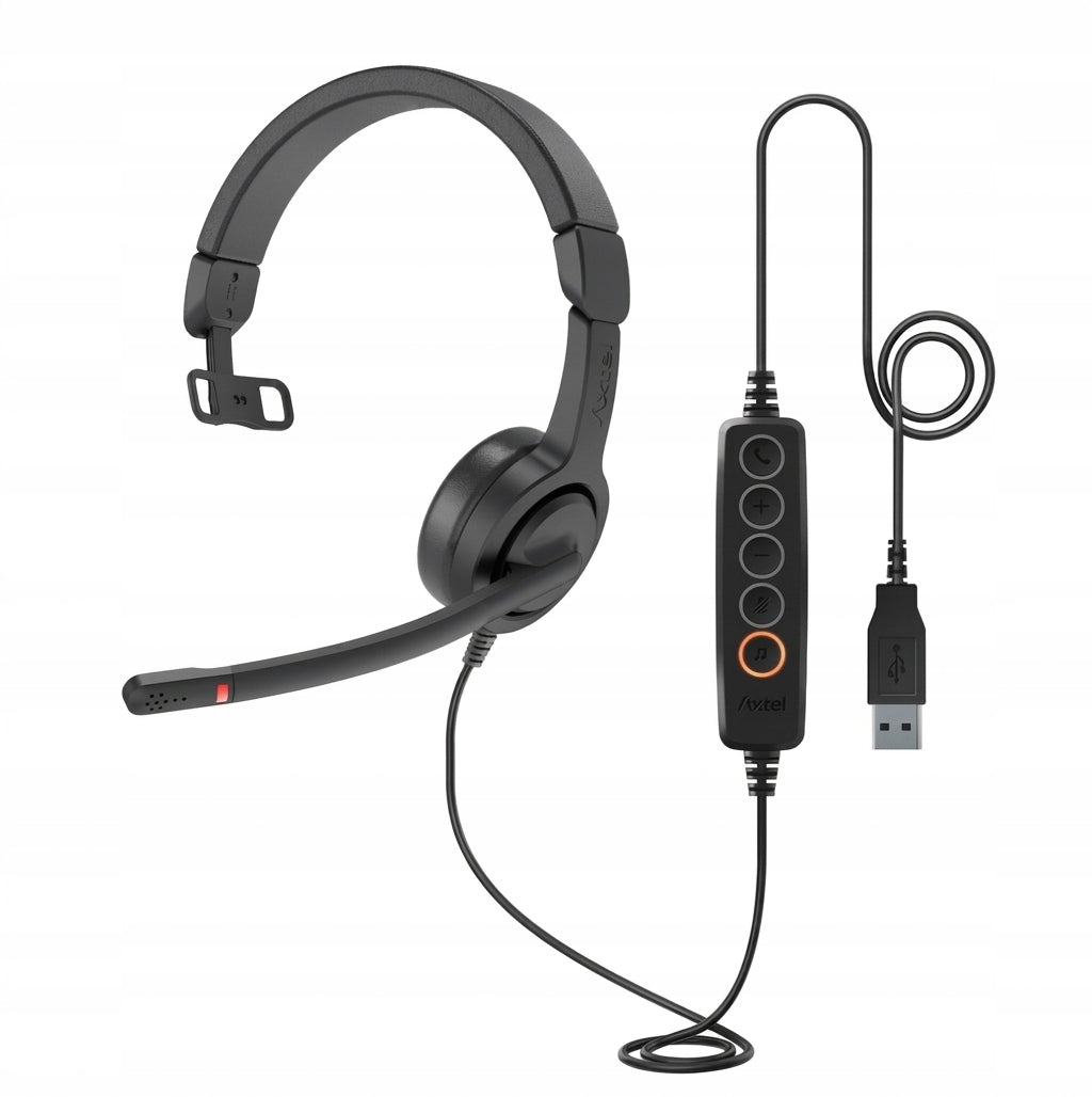 Axtel AXH-V40UCM Voice UC40 Mono USB-A Náhlavní Souprava NC Mikrofon