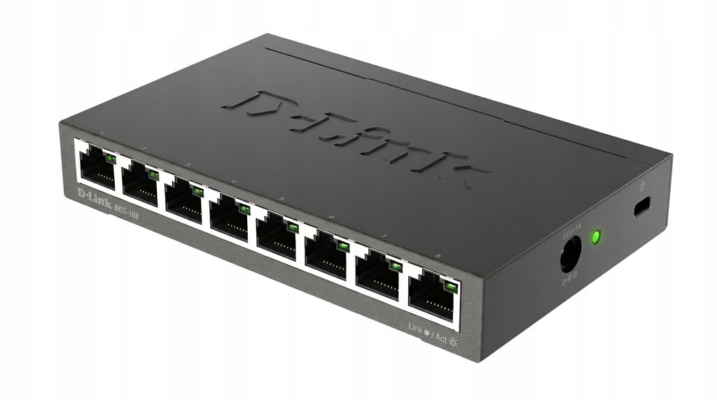 D-Link DGS-108 – 8-portový Gigabit Ethernet