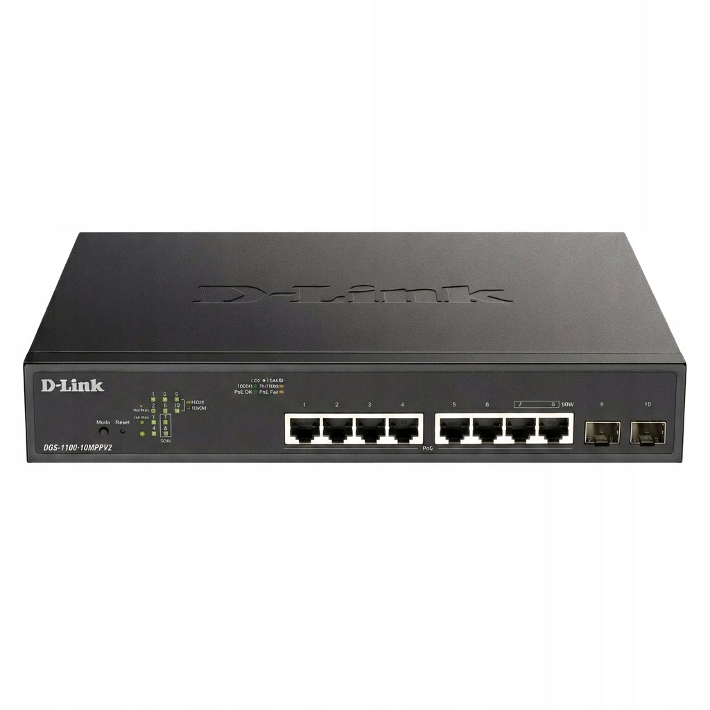 D-Link DGS-1100-10MPPV2 – 10-portový Gigabit Max PoE chytrý řízený přepínač