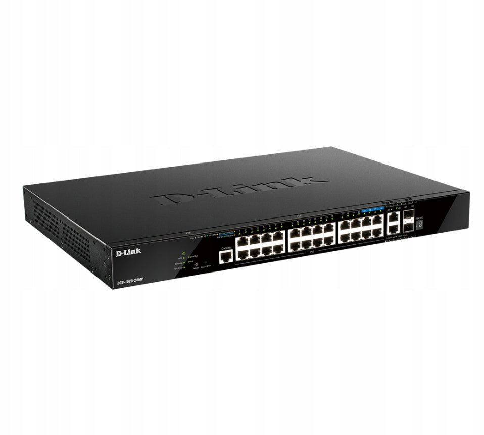 D-Link DGS-1520-28MP Špičkový Multi-Gigabitový PoE Switch