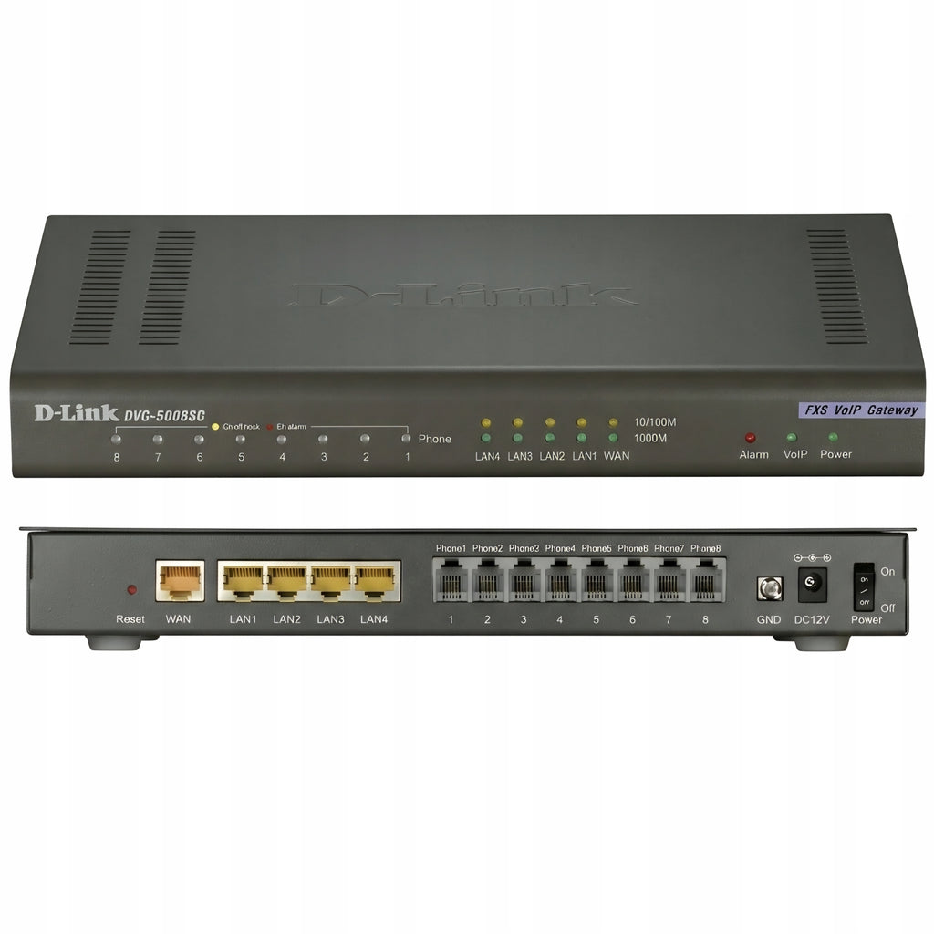 D-Link DVG-5008S (Rev. F2) – 8-portová FXS VoIP brána