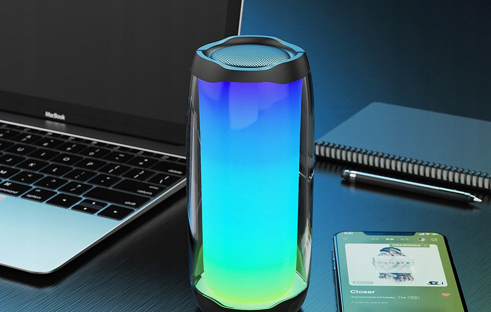 Foneng BL15 Bluetooth 5.0 Reproduktor 8W LED 4000mAh TF AUX Powerbank