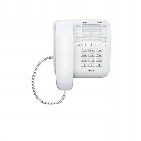 Kabelový analogový telefon Gigaset DA510 IM WHITE (S30054-S6530-R102)