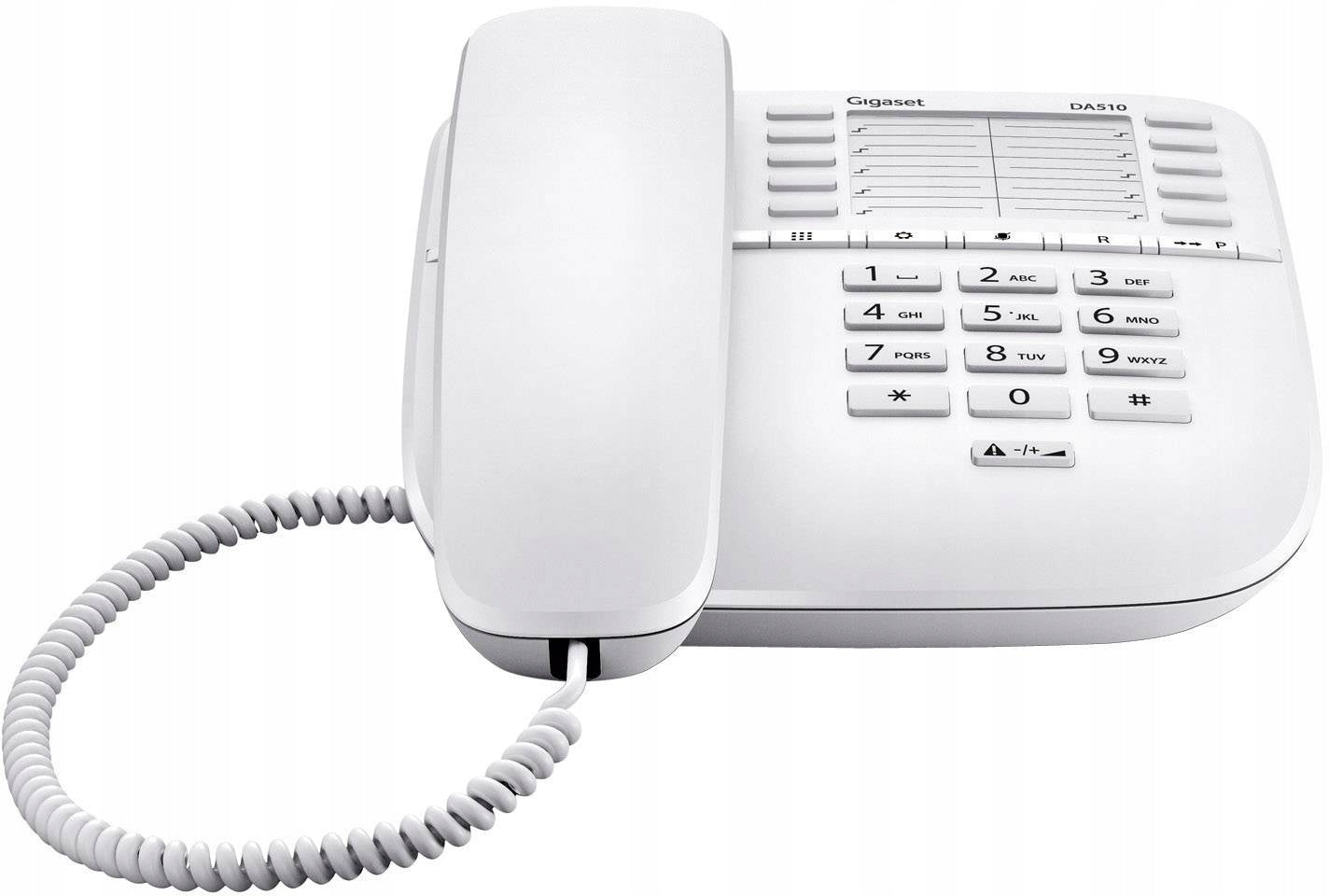 Kabelový analogový telefon Gigaset DA510 IM WHITE (S30054-S6530-R102)