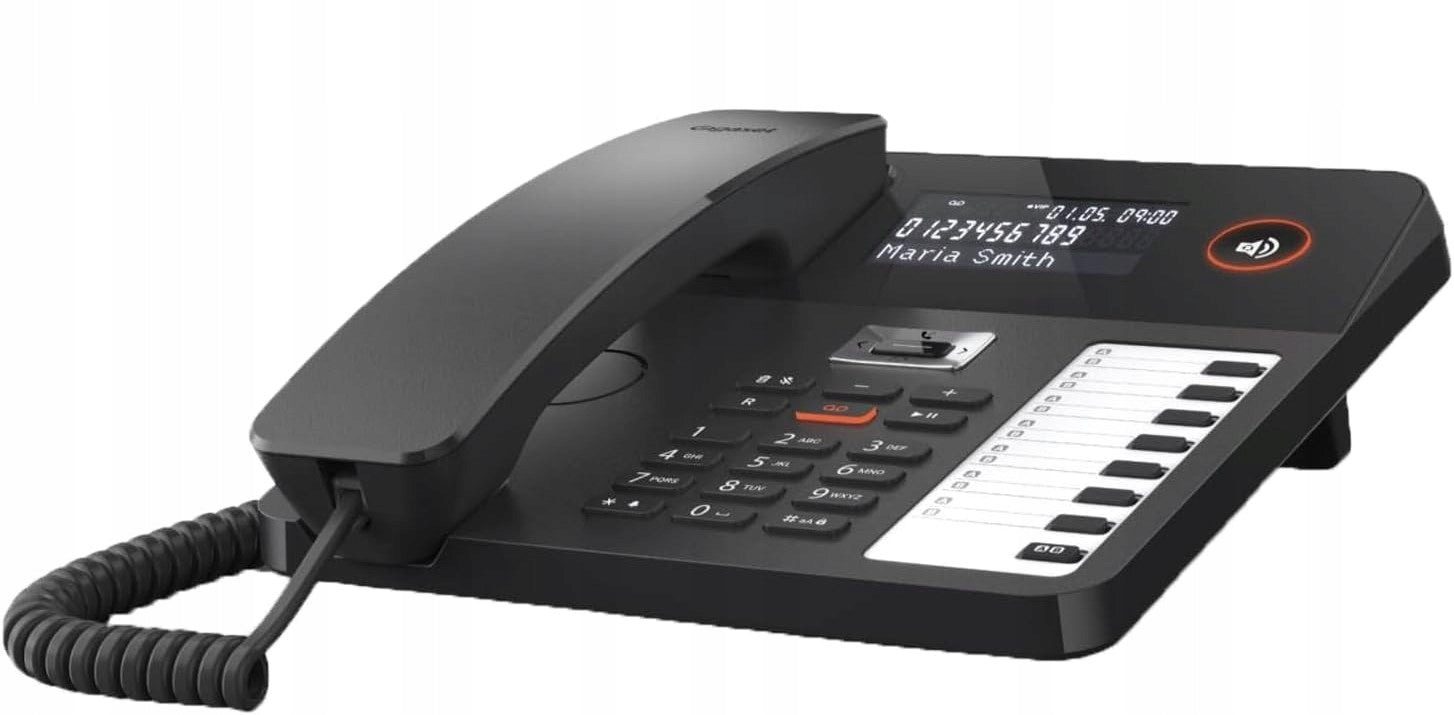Kabelový telefon (s automatickou odpovědí) Gigaset DESK 800A černý