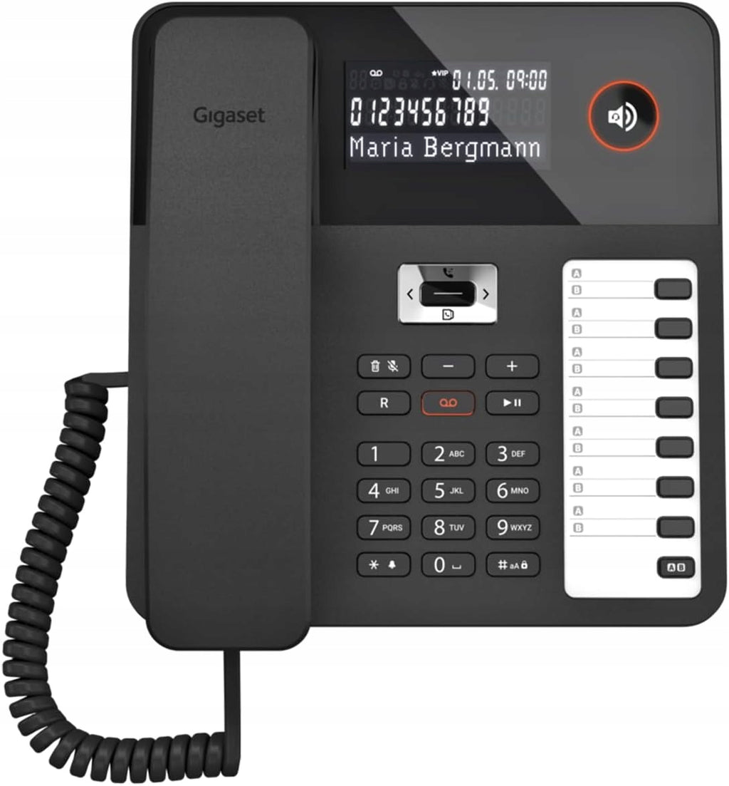 Kabelový telefon (s automatickou odpovědí) Gigaset DESK 800A černý