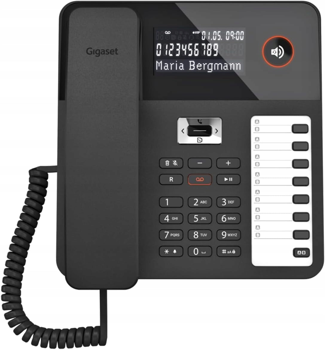 Kabelový telefon (s automatickou odpovědí) Gigaset DESK 800A černý