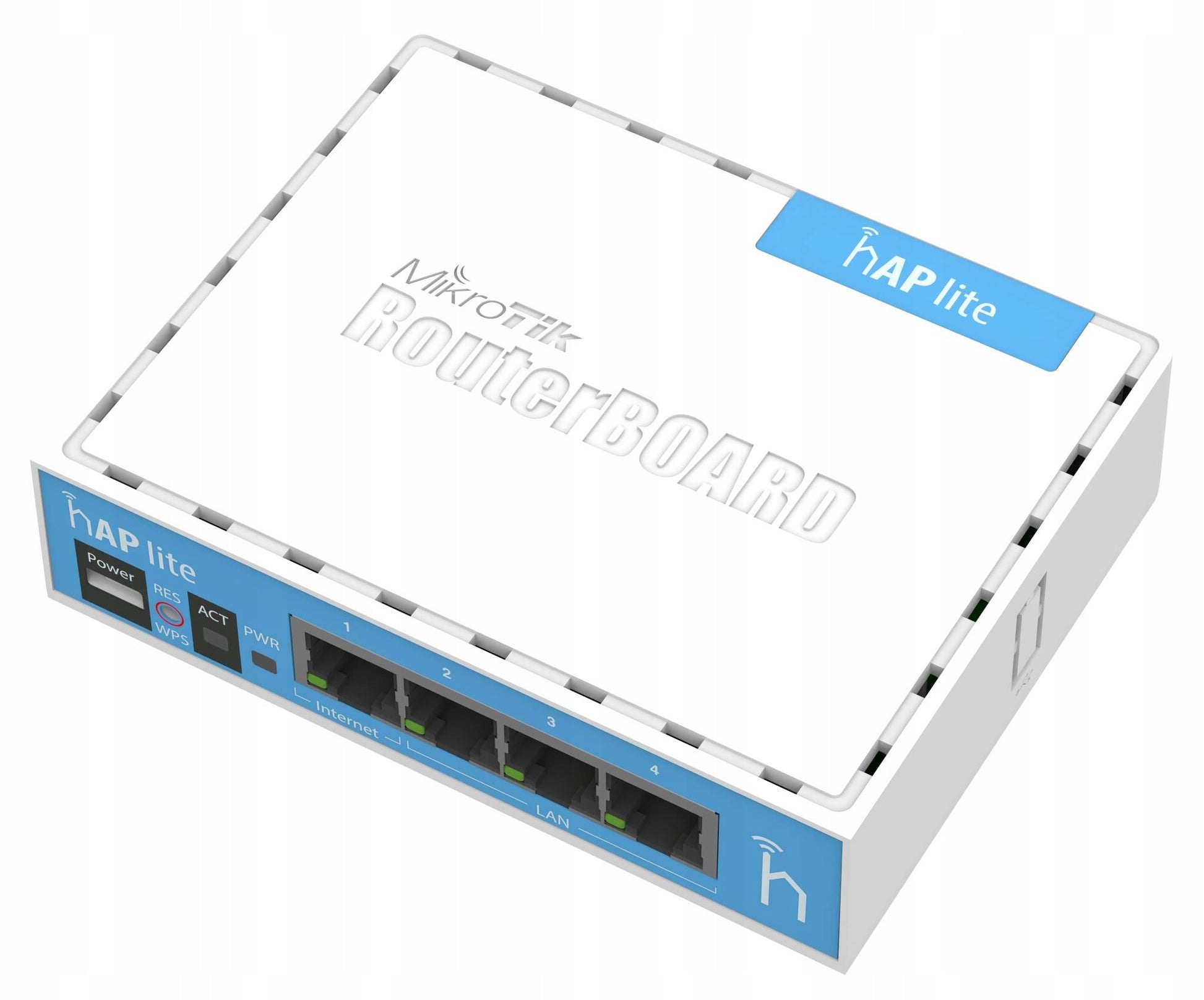 MikroTik hAP Lite RB941-2nD WiFi router 2,4 GHz, 4xFE, WPS, CAPsMAN +