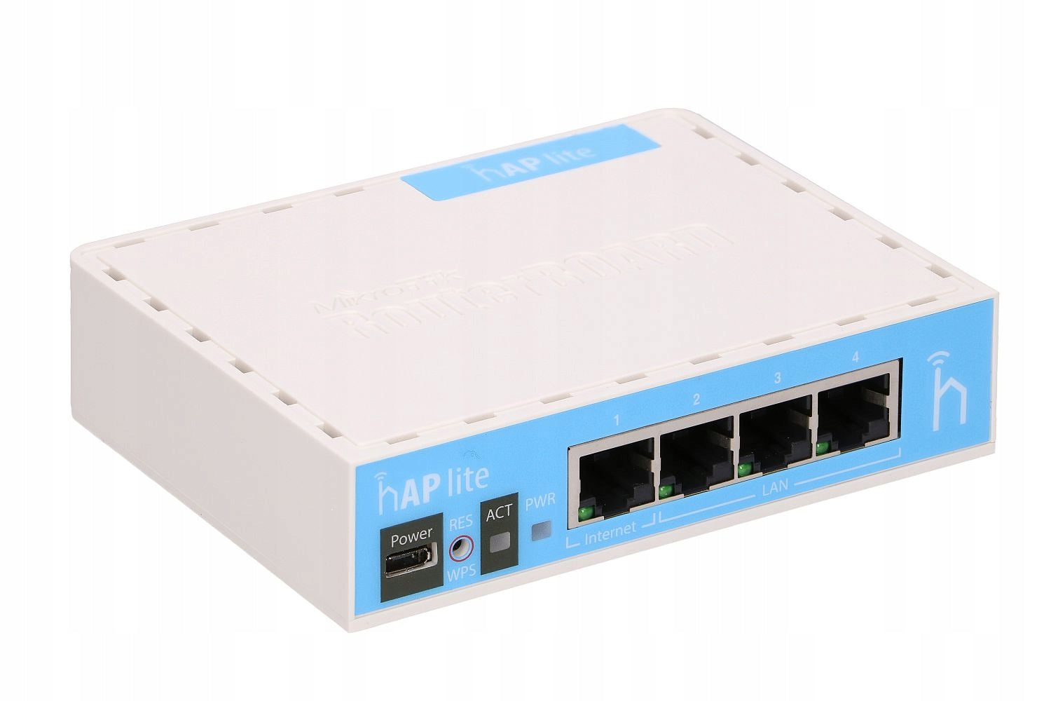 MikroTik hAP Lite RB941-2nD WiFi router 2,4 GHz, 4xFE, WPS, CAPsMAN +