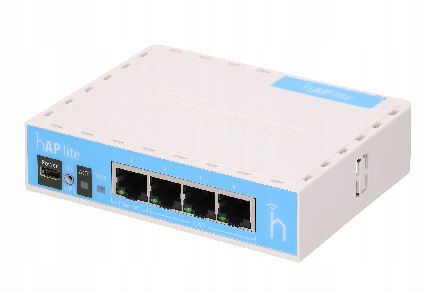 MikroTik hAP Lite RB941-2nD WiFi router 2,4 GHz, 4xFE, WPS, CAPsMAN +