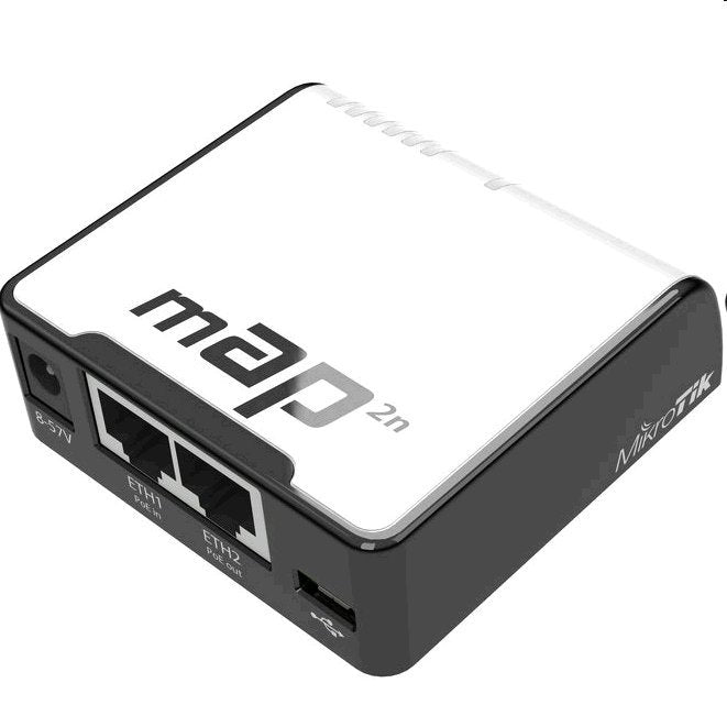 MikroTik mAP RBmAP2nD Access Point micro WiFi 2,4GHz 2xFE USB PoE napájecí