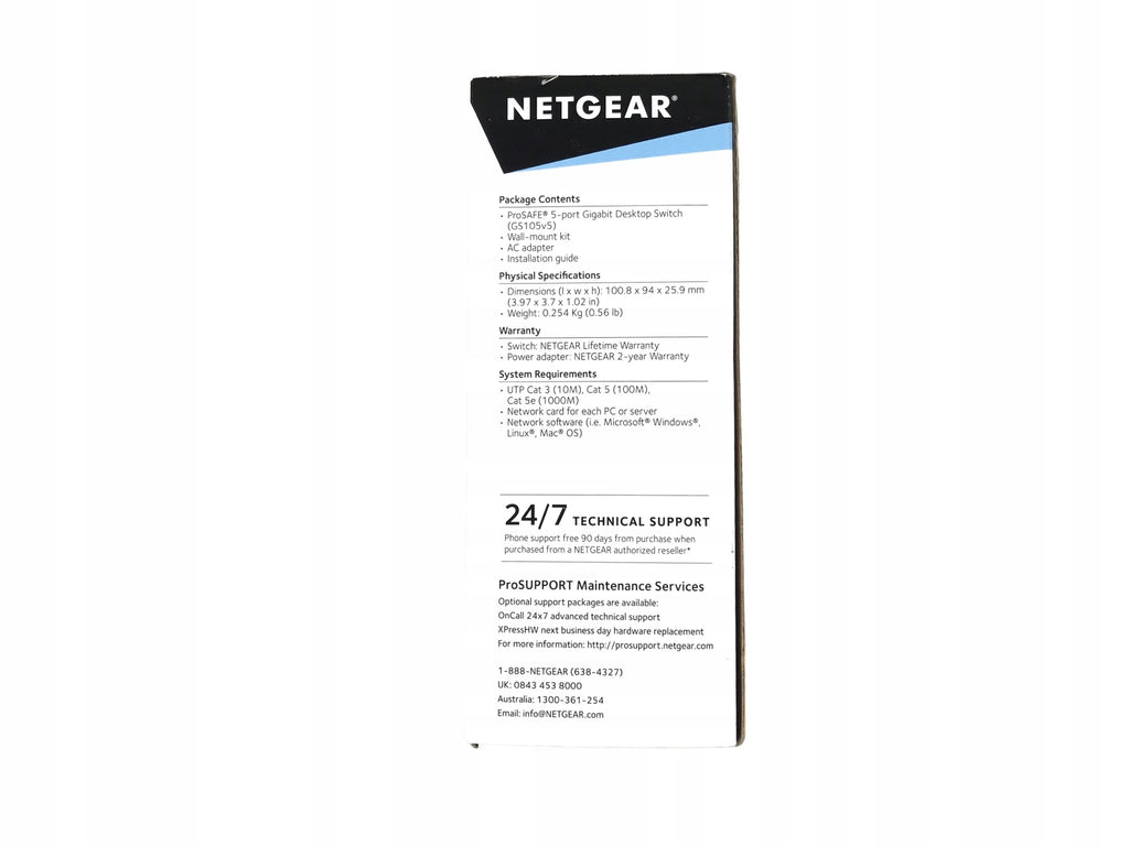 Netgear GS105GE Gigabit LAN Switch 5x 1000 Mb/s