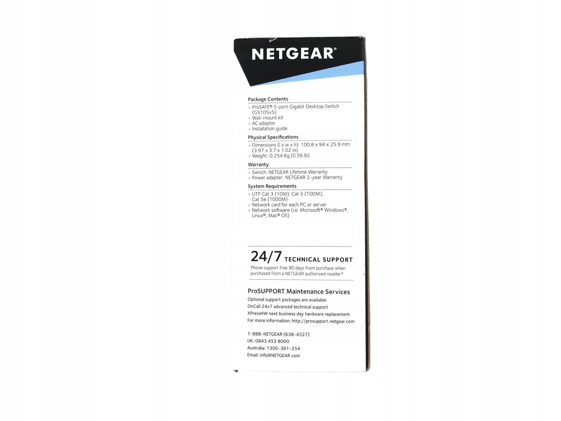Netgear GS105GE Gigabit LAN Switch 5x 1000 Mb/s