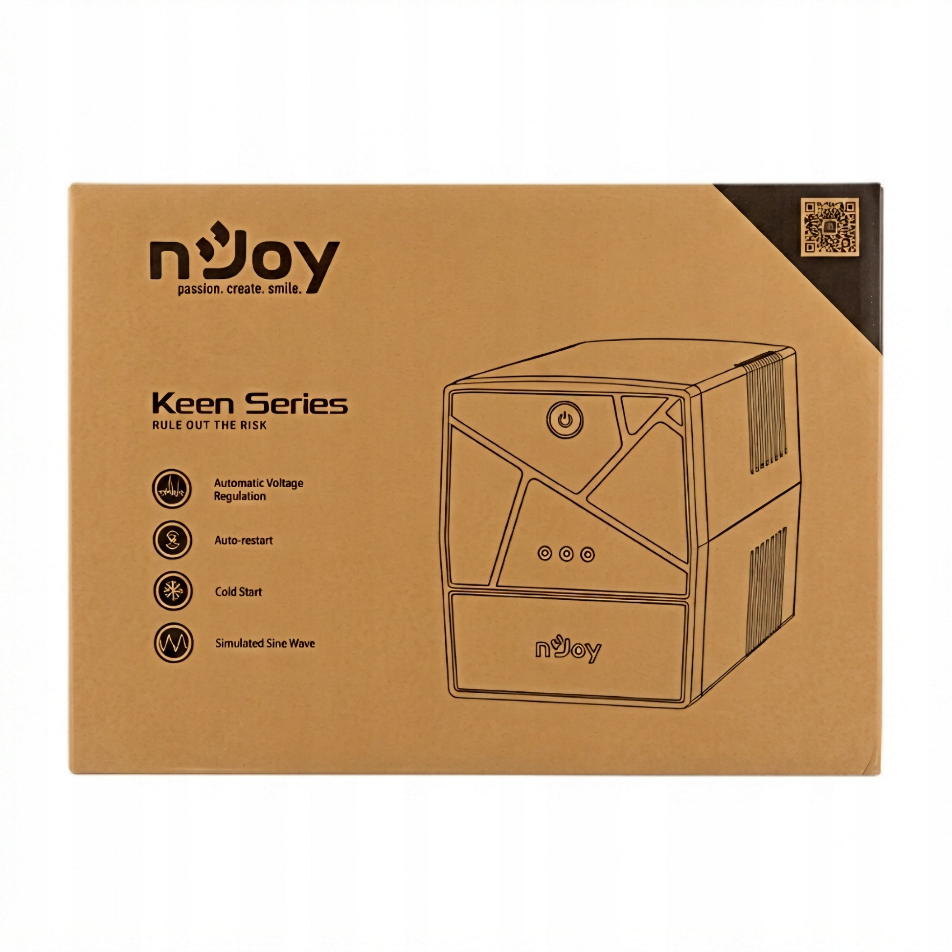 nJoy Keen 2000 USB UPS 2000VA 1200W Line Interactive AVR 4x Schuko