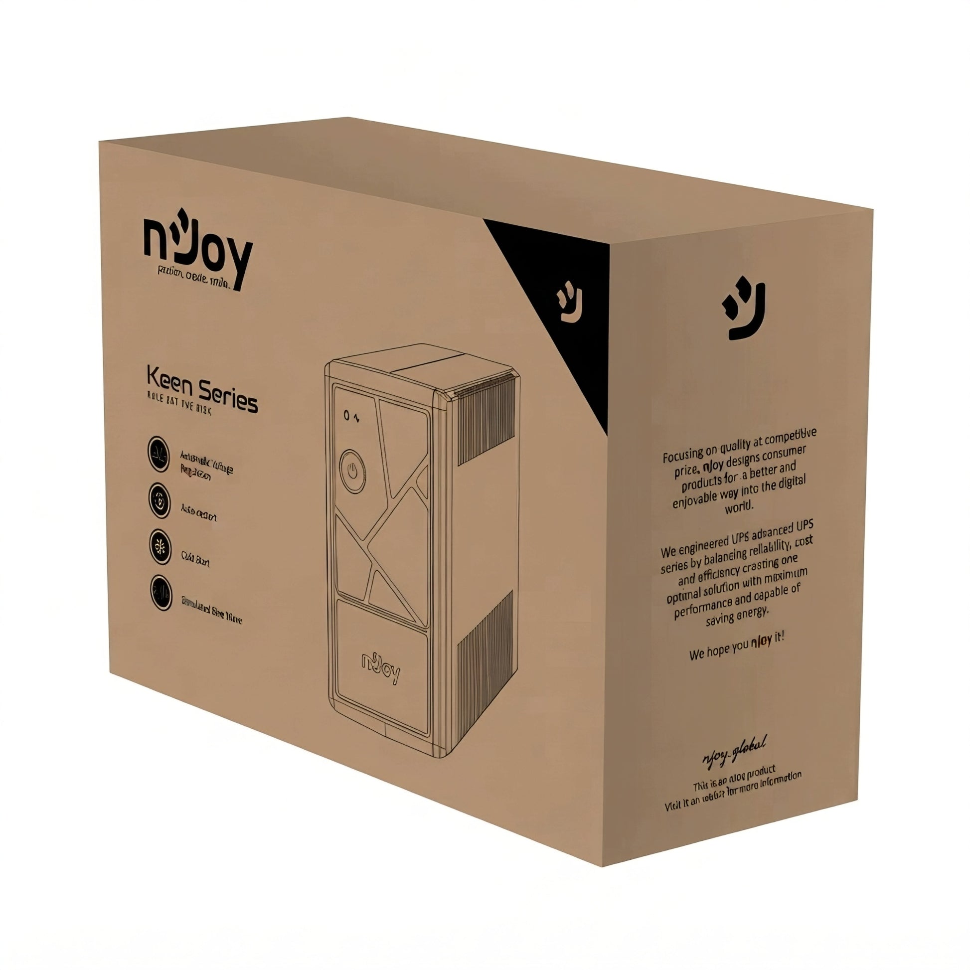 nJoy Keen 600 UPS 600VA 360W Line Interactive AVR 4x Schuko bez USB