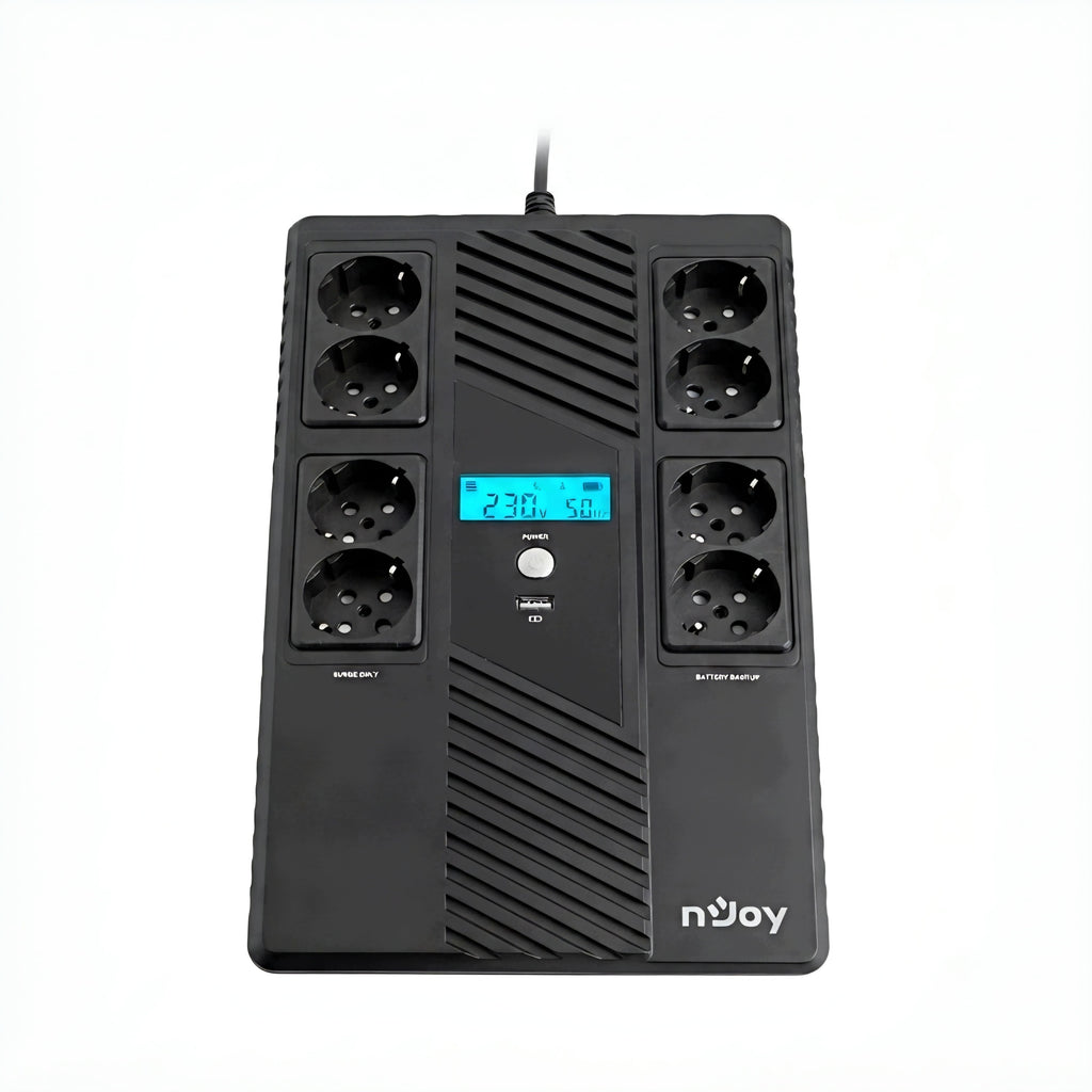 nJoy Token 800 UPS 800VA 480W Line Interactive AVR LCD 8x Schuko USB
