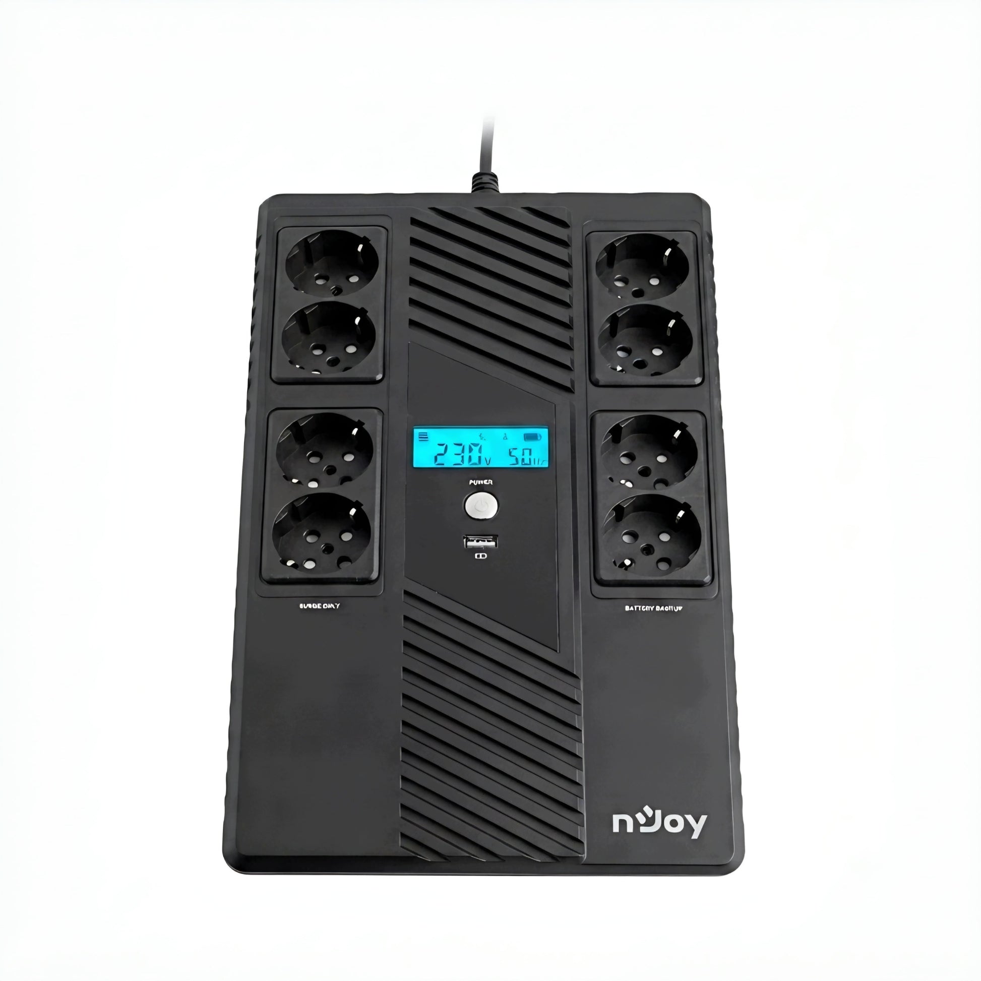 nJoy Token 800 UPS 800VA 480W Line Interactive AVR LCD 8x Schuko USB