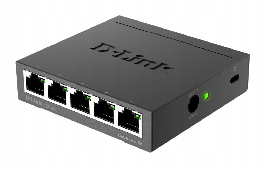 Switch 5portový D-Link DGS-105 gigabitový kovový