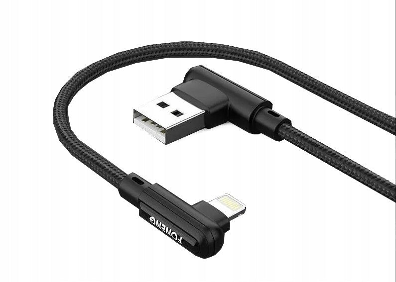 Foneng X70 USB Lightning 90° Úhlový Gaming Kabel 3A 1m iPhone iPad