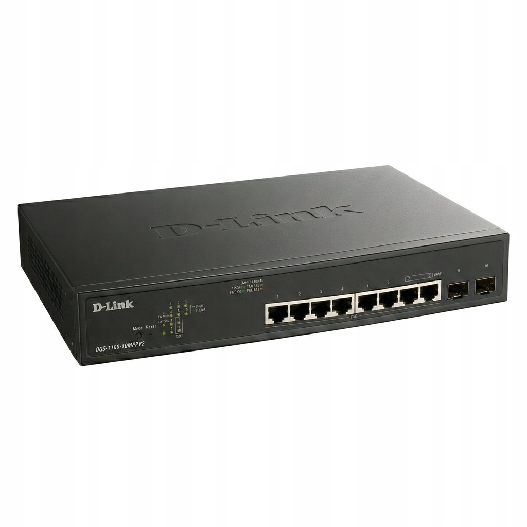 D-Link DGS-1100-10MPPV2 – 10-portový Gigabit Max PoE chytrý řízený přepínač