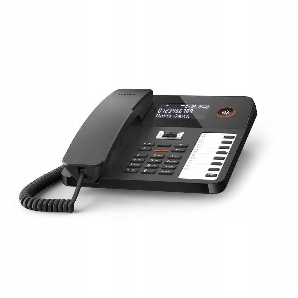 Kabelový telefon (s automatickou odpovědí) Gigaset DESK 800A černý