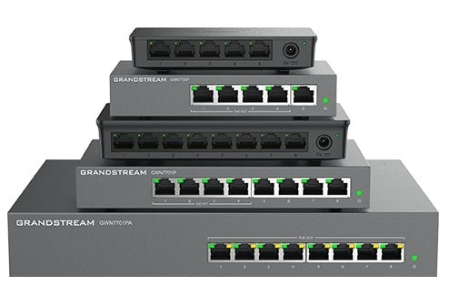 Grandstream GWN7700 5-Port Unmanaged Gigabit Switch Plug&Play 10Gbps