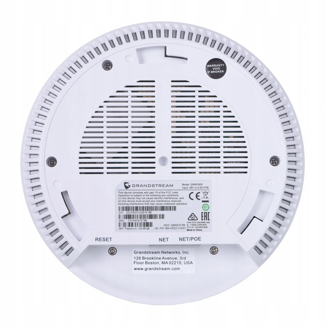 Grandstream GWN7605 WiFi 5 AC AP 1.27Gbps Dual-Band MU-MIMO PoE GDMS