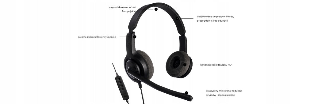 Sluchátka přes uši Axtel Voice UC28 duo NC