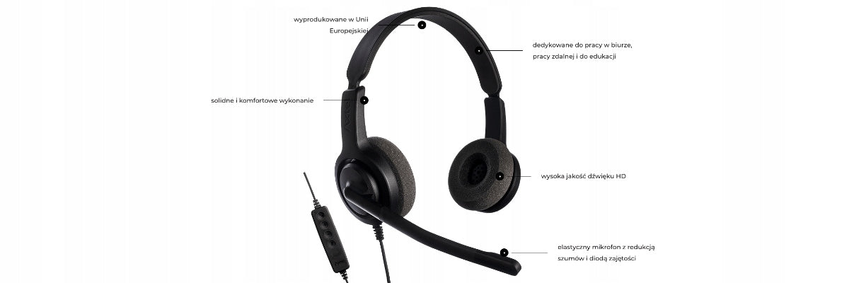 Sluchátka přes uši Axtel Voice UC28 duo NC