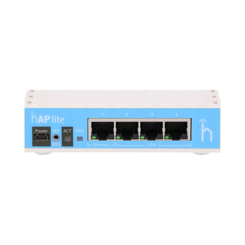 MikroTik hAP Lite RB941-2nD WiFi router 2,4 GHz, 4xFE, WPS, CAPsMAN +