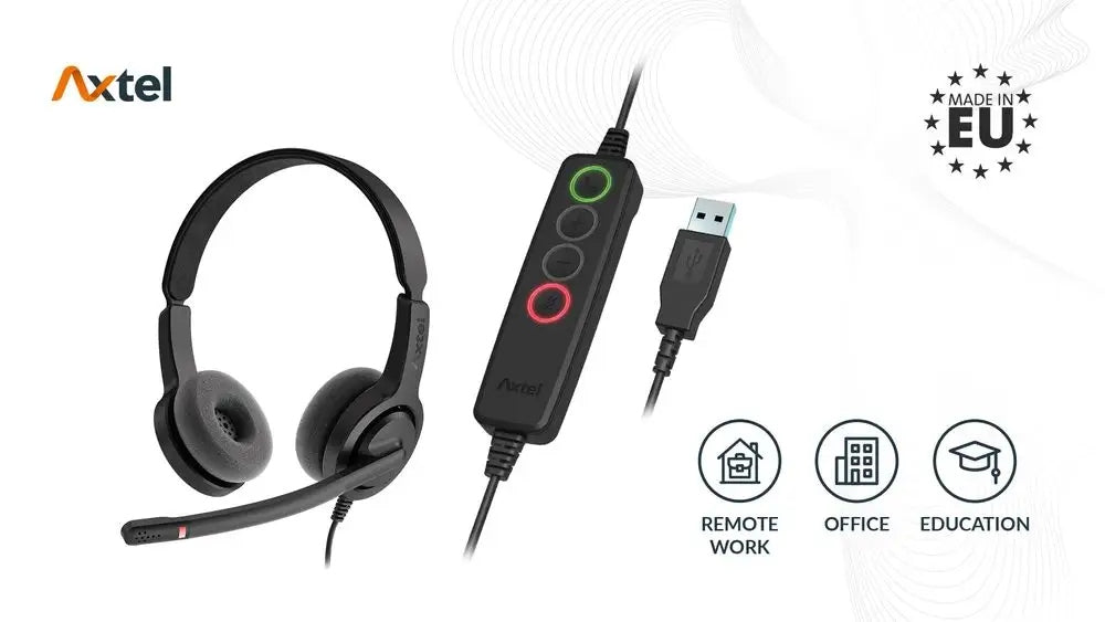 Sluchátka přes uši Axtel Voice UC28 duo NC