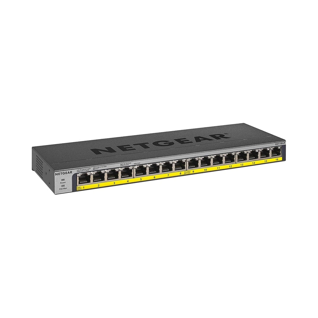 Netgear přepínač GS116LP switch neřízený 16xGE PoE+