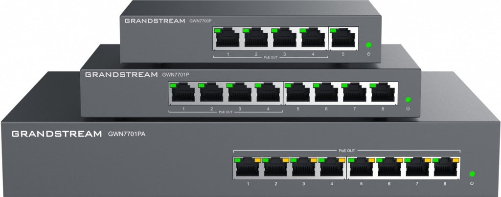 Grandstream GWN7700 5-Port Unmanaged Gigabit Switch Plug&Play 10Gbps