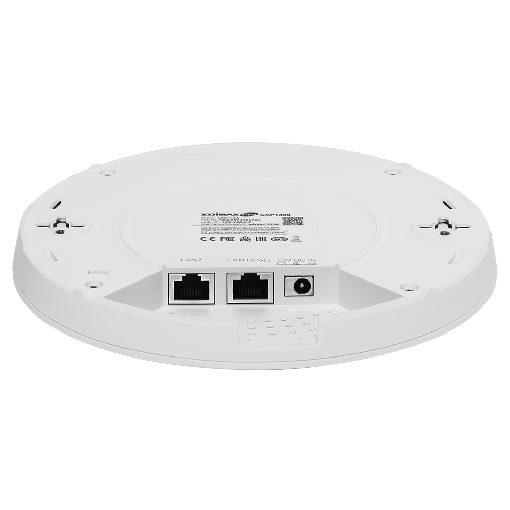 EDIMAX  2 x 2 AC1300 Wave 2 Dual-Band Ceiling-Mount PoE Access Point CAP1300