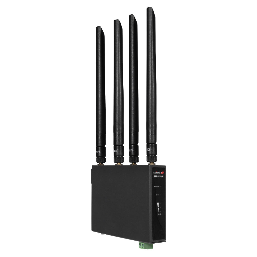 EDIMAX Industrial 4G LTE AC1200 Wi-Fi 5 DIN-Rail  Router D4G-7459AC