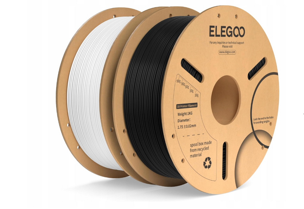 PLA filament+ černý bílý do 3D tiskárny 2 x 1 kg 1,75 mm