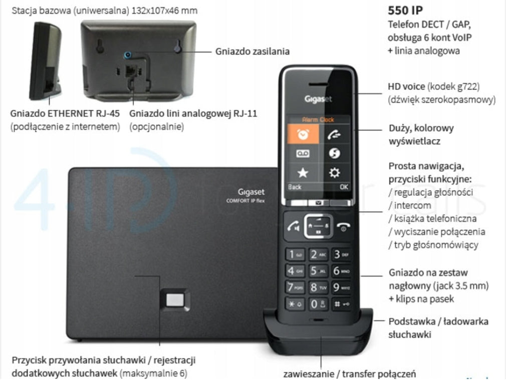 IP telefon Gigaset Comfort DECT 550 IP FLEX (S30852-H3011-R604)