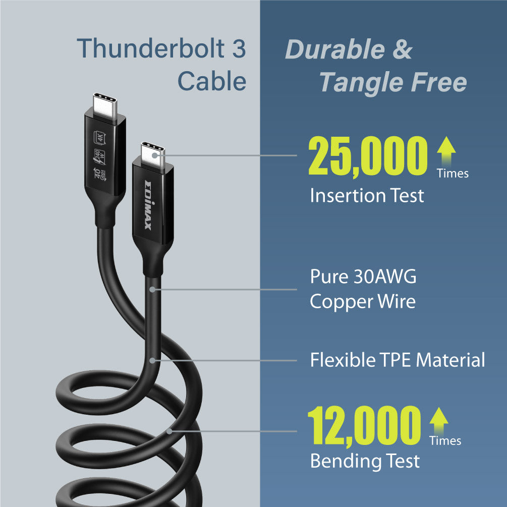 EDIMAX  40Gbps USB4 Thunderbolt 3 kabel (USB-C na USB-C) UC4 Series