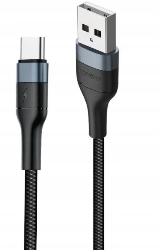 Foneng X51 USB-A na USB-C 3A 1m Rychlonabíjecí Kabel Nylon QC3.0