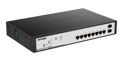 Switch DGS-1100-10MPV2 Smart 8xGbE PoE+ 2xSFP