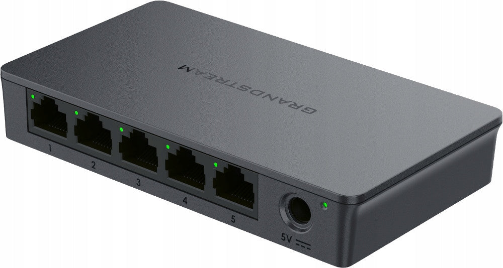 Grandstream GWN7700 5-Port Unmanaged Gigabit Switch Plug&Play 10Gbps