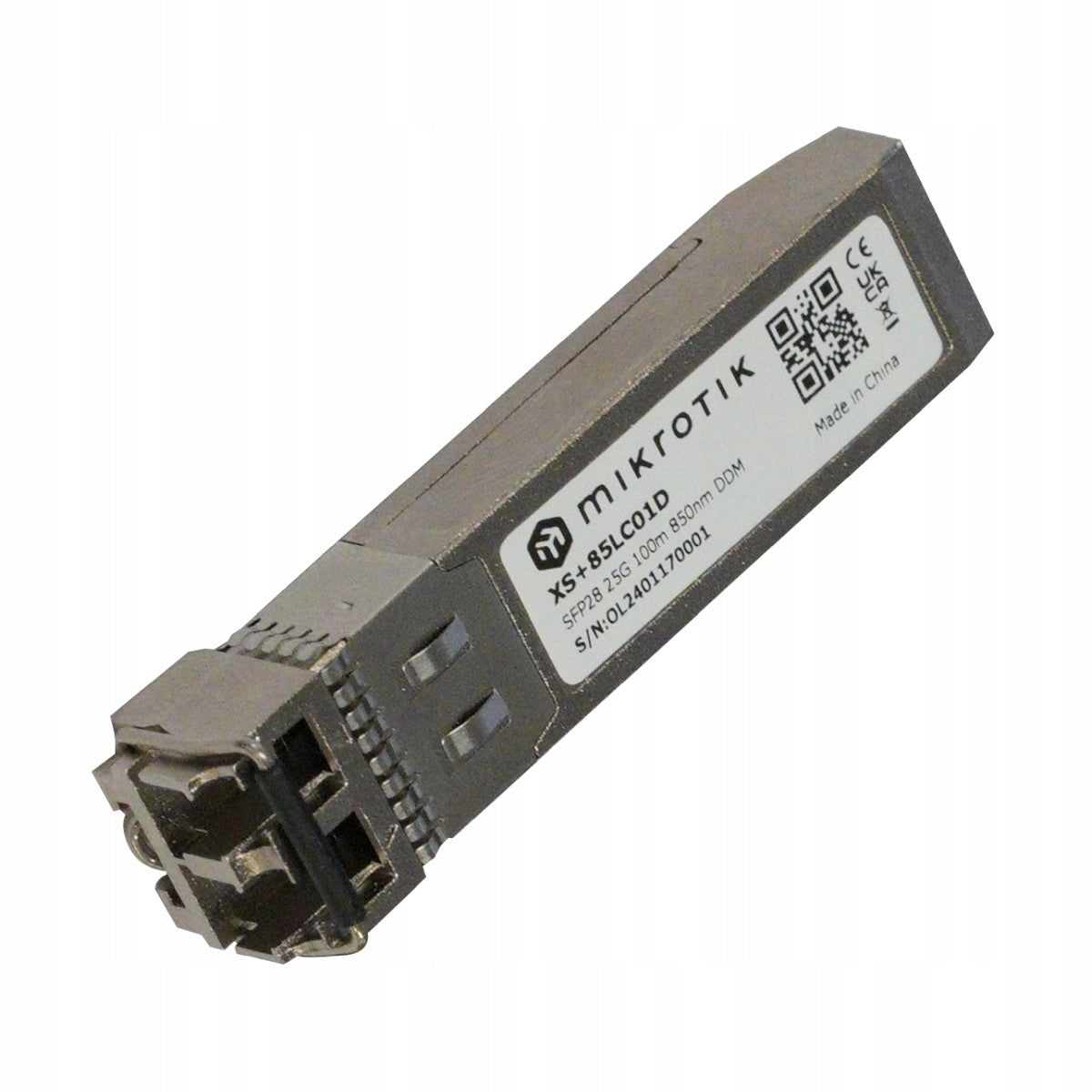 SFP28 modul Mikrotik XS+85LC01D 25G LC UPC, dosah 100m, multimode vlákno