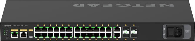 Netgear Switch M4250-26G4F-PoE+ GSM4230P, 24x GE PoE+ porty, 4x SFP