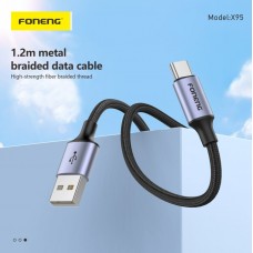 Кабель Foneng X95 1.2M Metal Head Braided Cable (3A) Type C